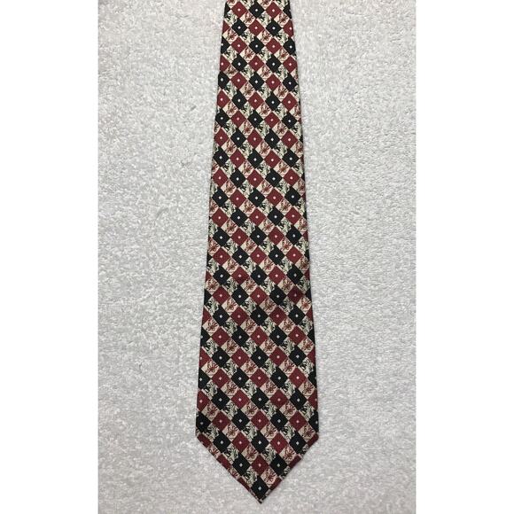 Warner Brothers Looney Tunes Bugs Bunny Daffy Duck Black Red Pattern Tie Necktie - Picture 5 of 7